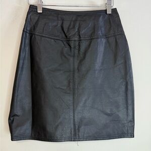 Winlit Vintage Black Leather Mini Skirt in size 9/10